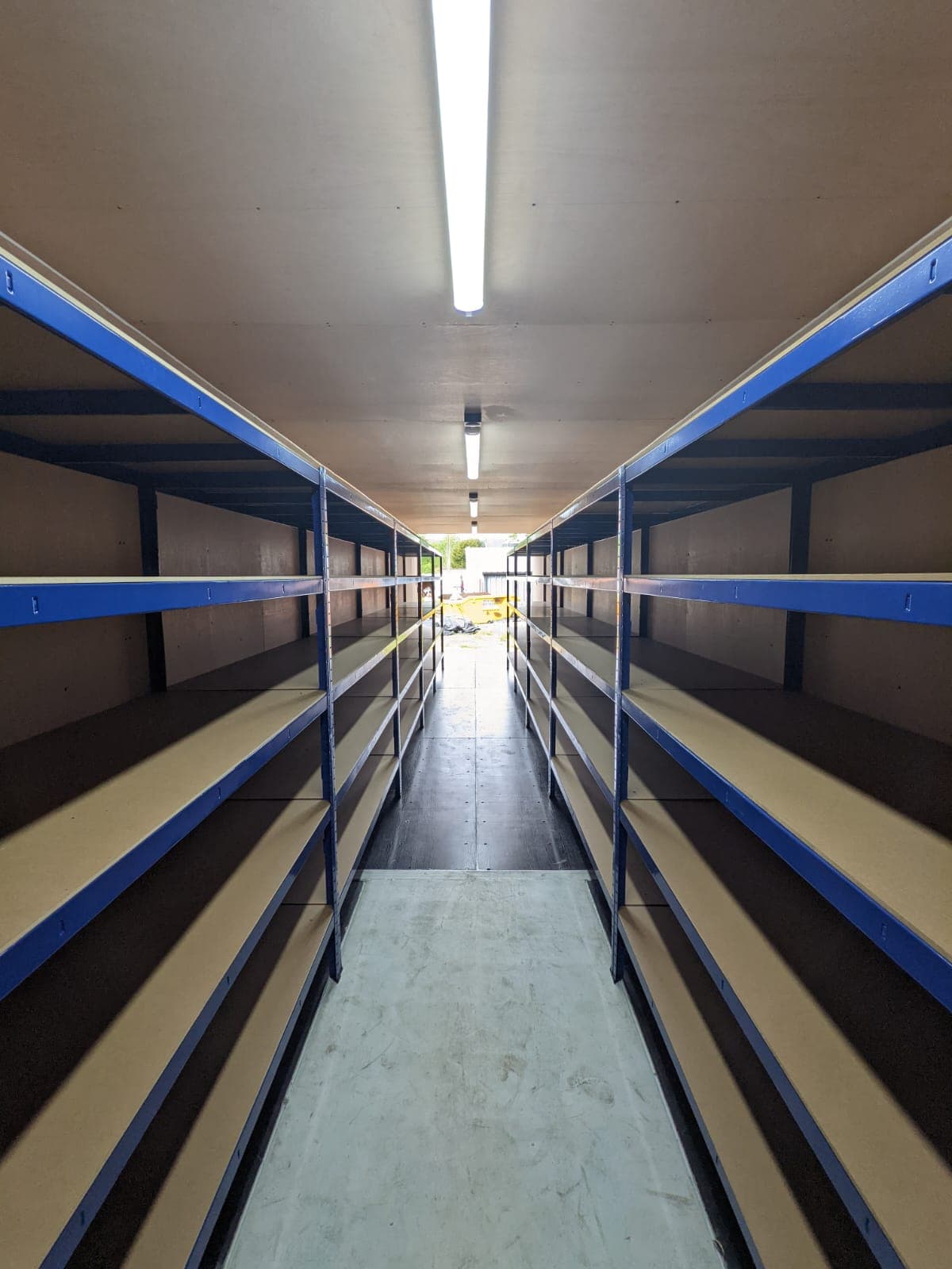 Shipping container racking and shelving